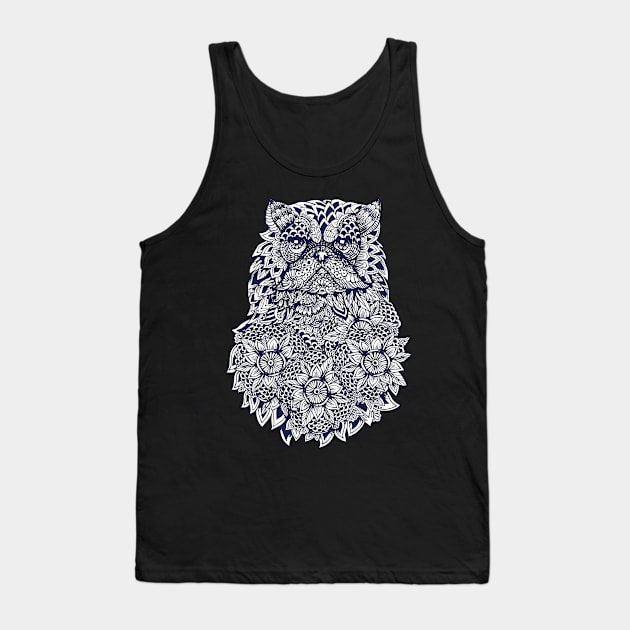 Mandala of Cat Cat Tank Top by huebucket